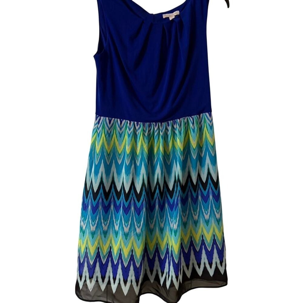 Dress Barn Women's Size 10 Blue‎ and yellow dress